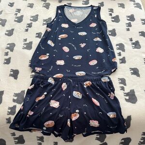 Joyspun Navy Blue Pajamas with Cute Print